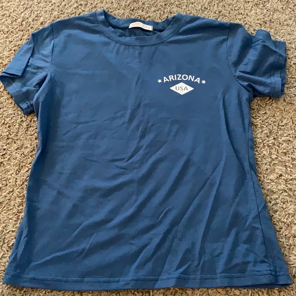 Navy Arizona romwe shirt